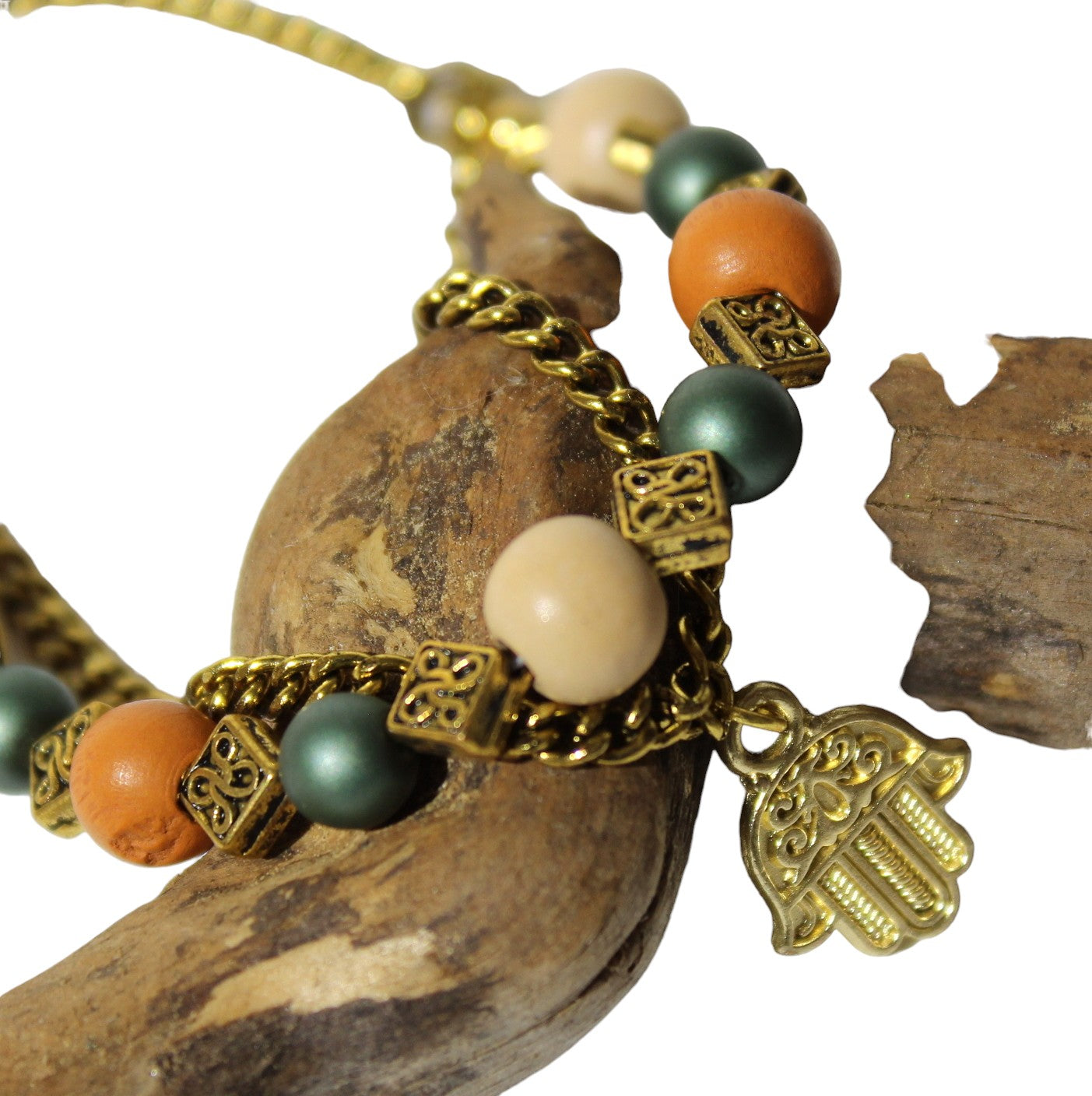 Hamsa charm on Anklet A220010