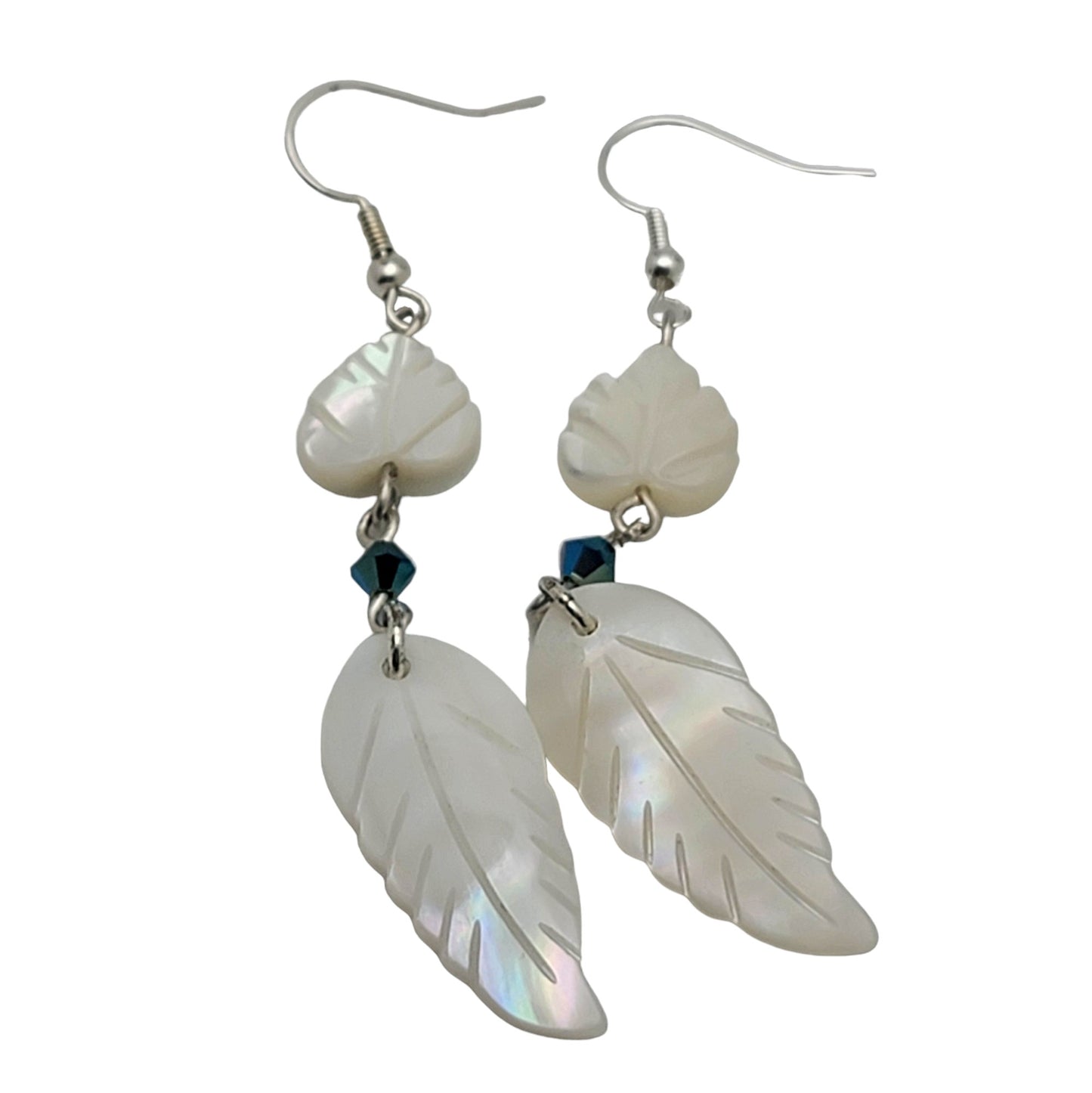 Mother Of Pearl Leaf Earrings 23E0030