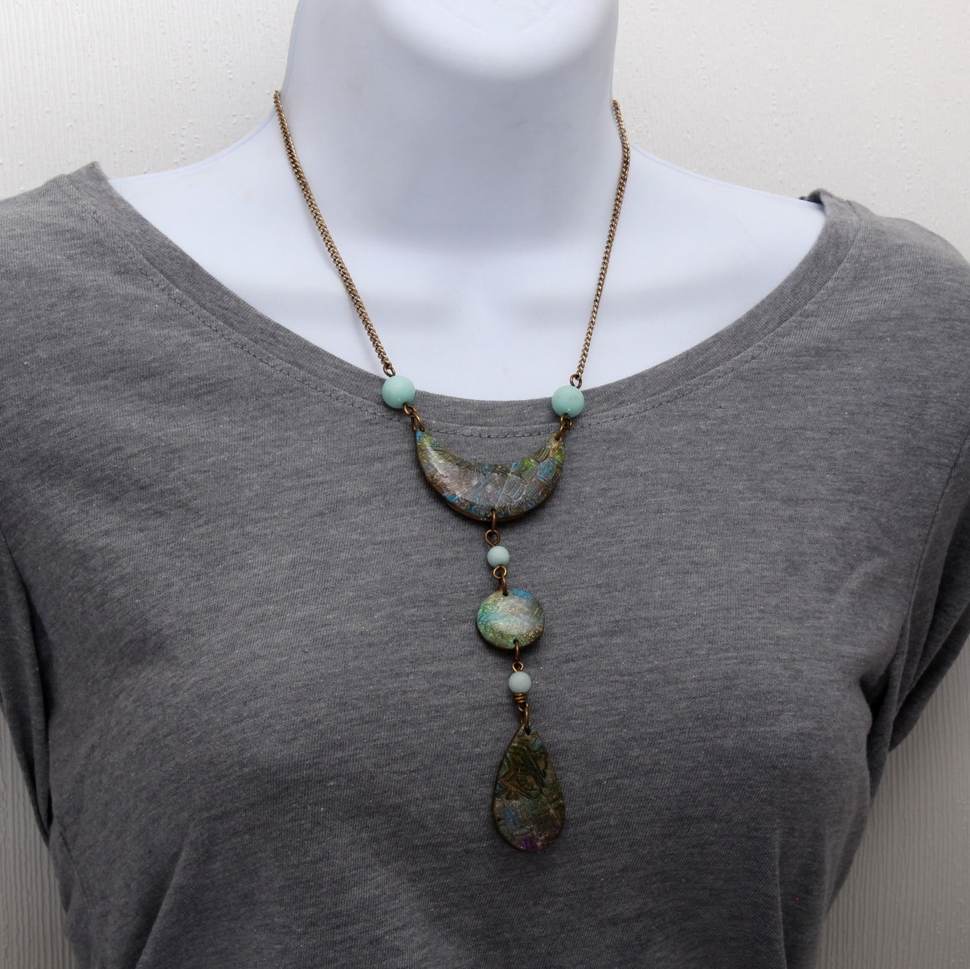 Frosted Amazonite Necklace N200068
