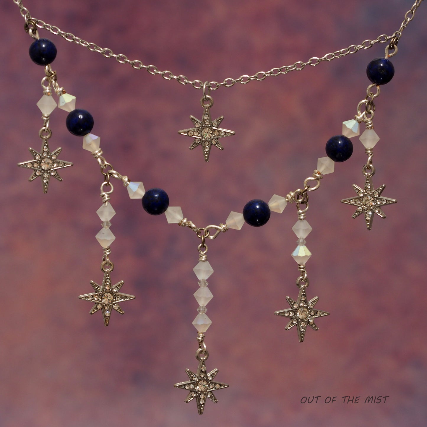 Blue Stone Crystal Necklace N200136