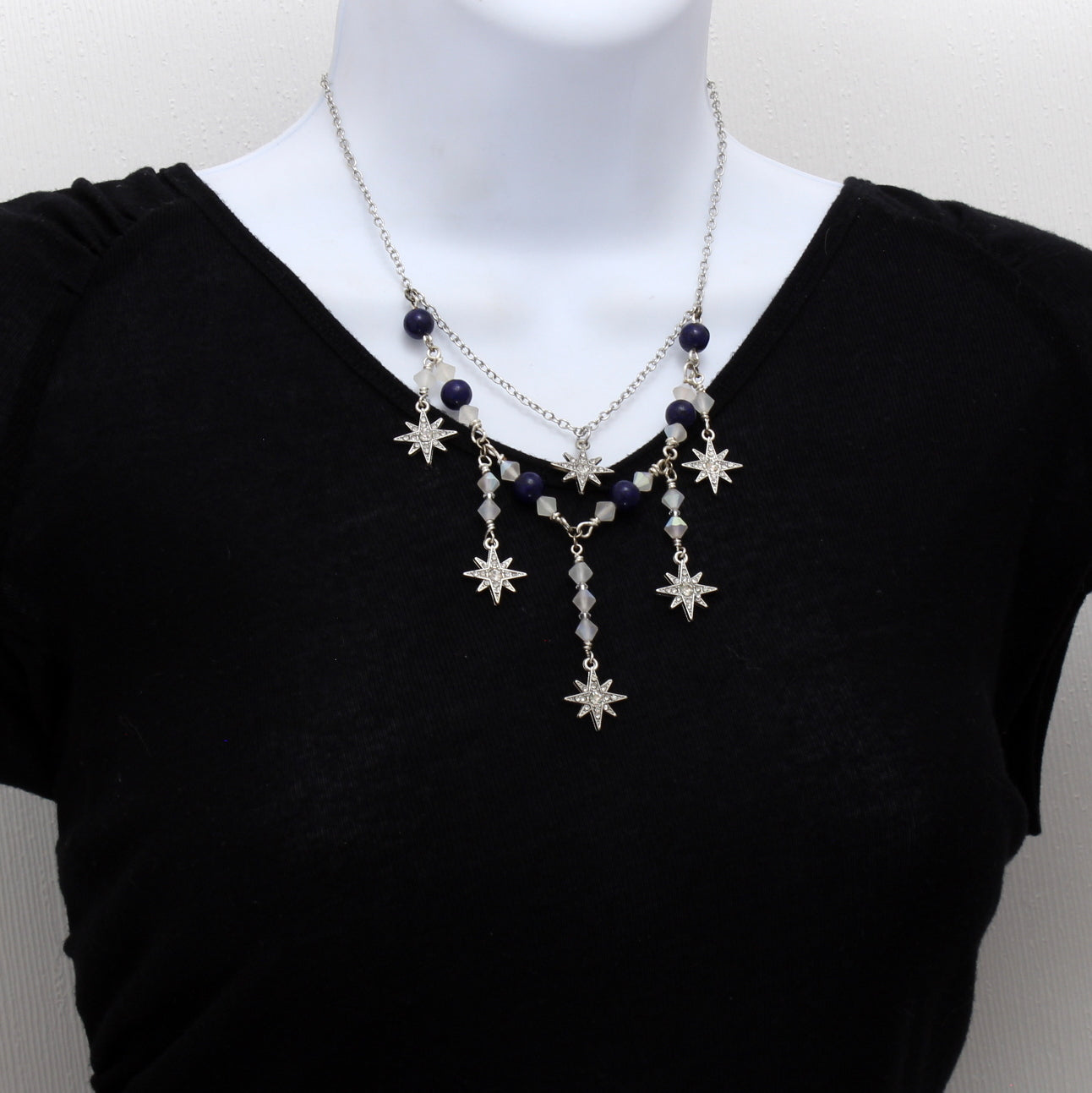 Blue Stone Crystal Necklace N200136