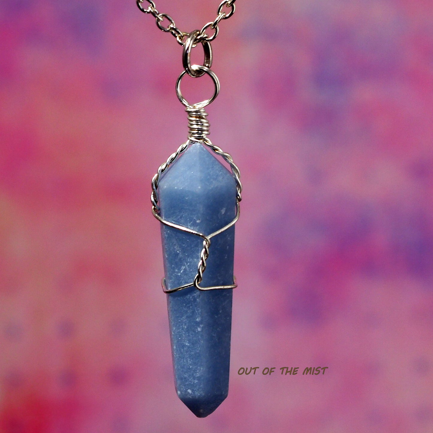 Blue Quartz Angelite Necklace N210226