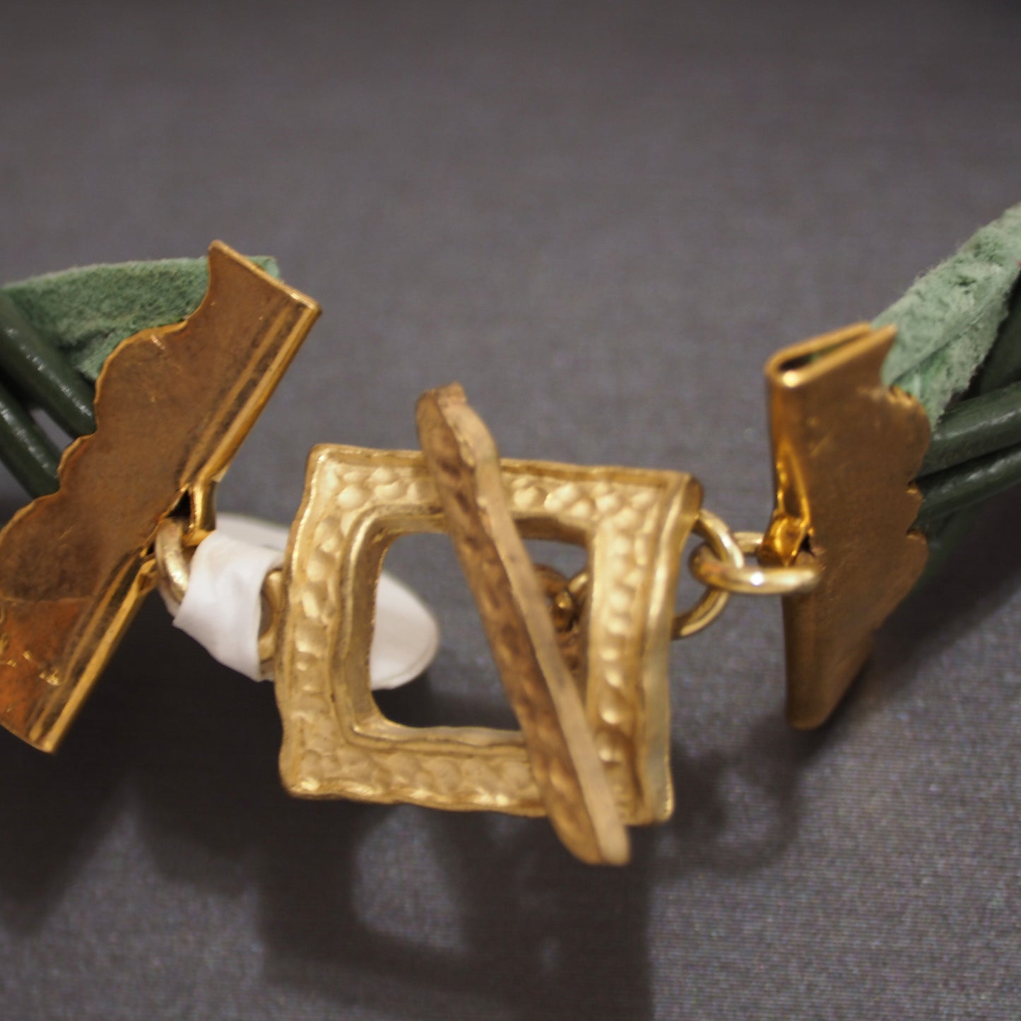 Green Leather Bracelet B220012