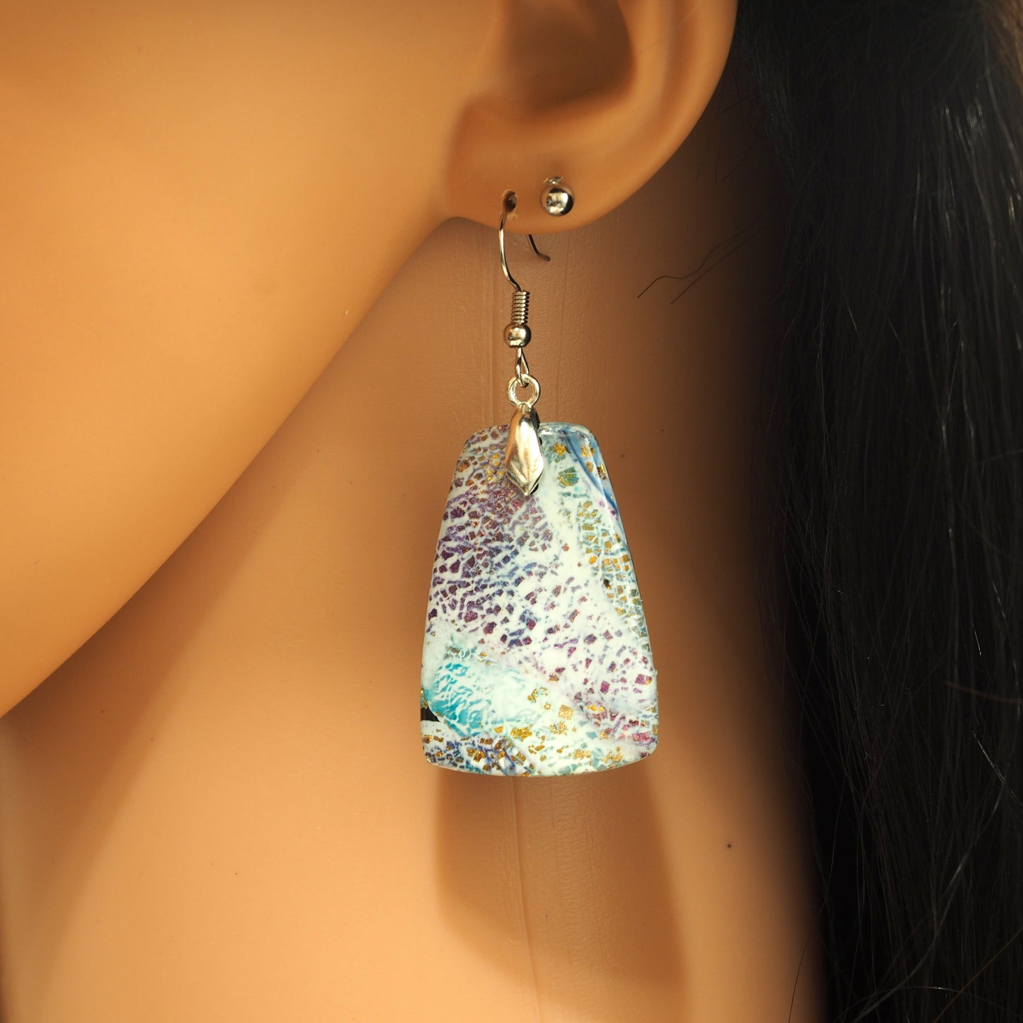 Metalic Crackle Earrings E220133