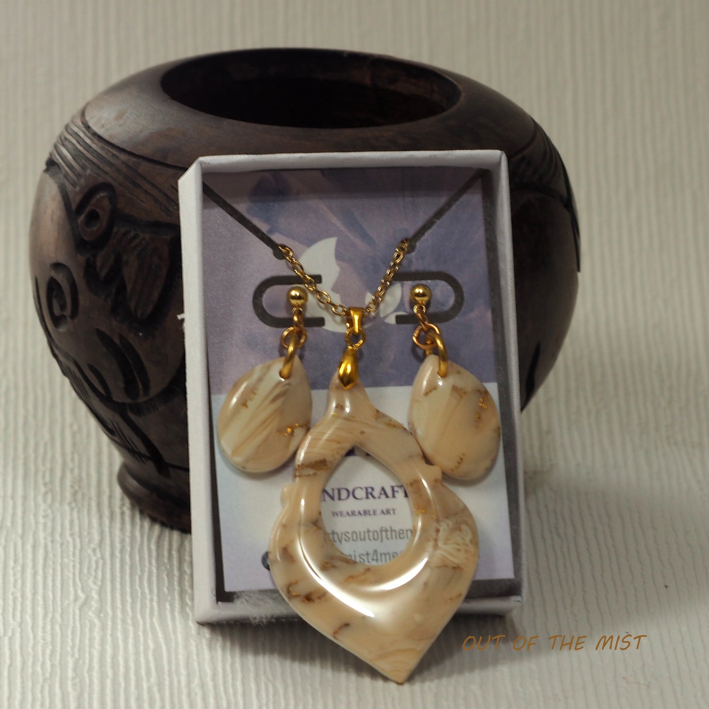 Faux Marble Necklace Set S220008