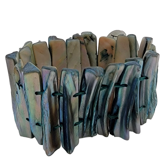 Blue Toned Shell Bracelet B210001