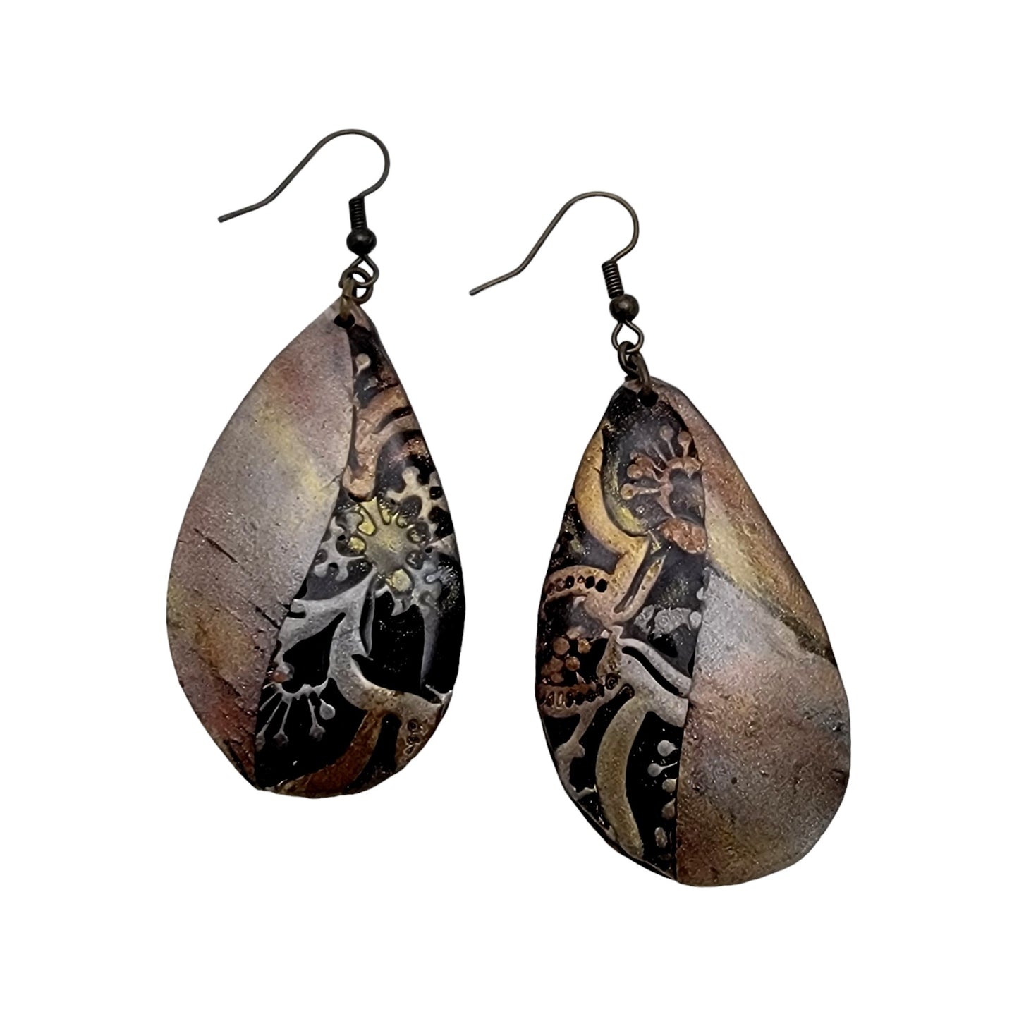 Faux Raised Metal Earrings E220149