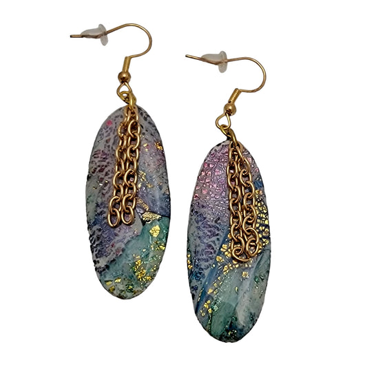 Multi-Color Oval Earrings E220138