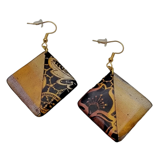 Lace on Square Earrings E220145