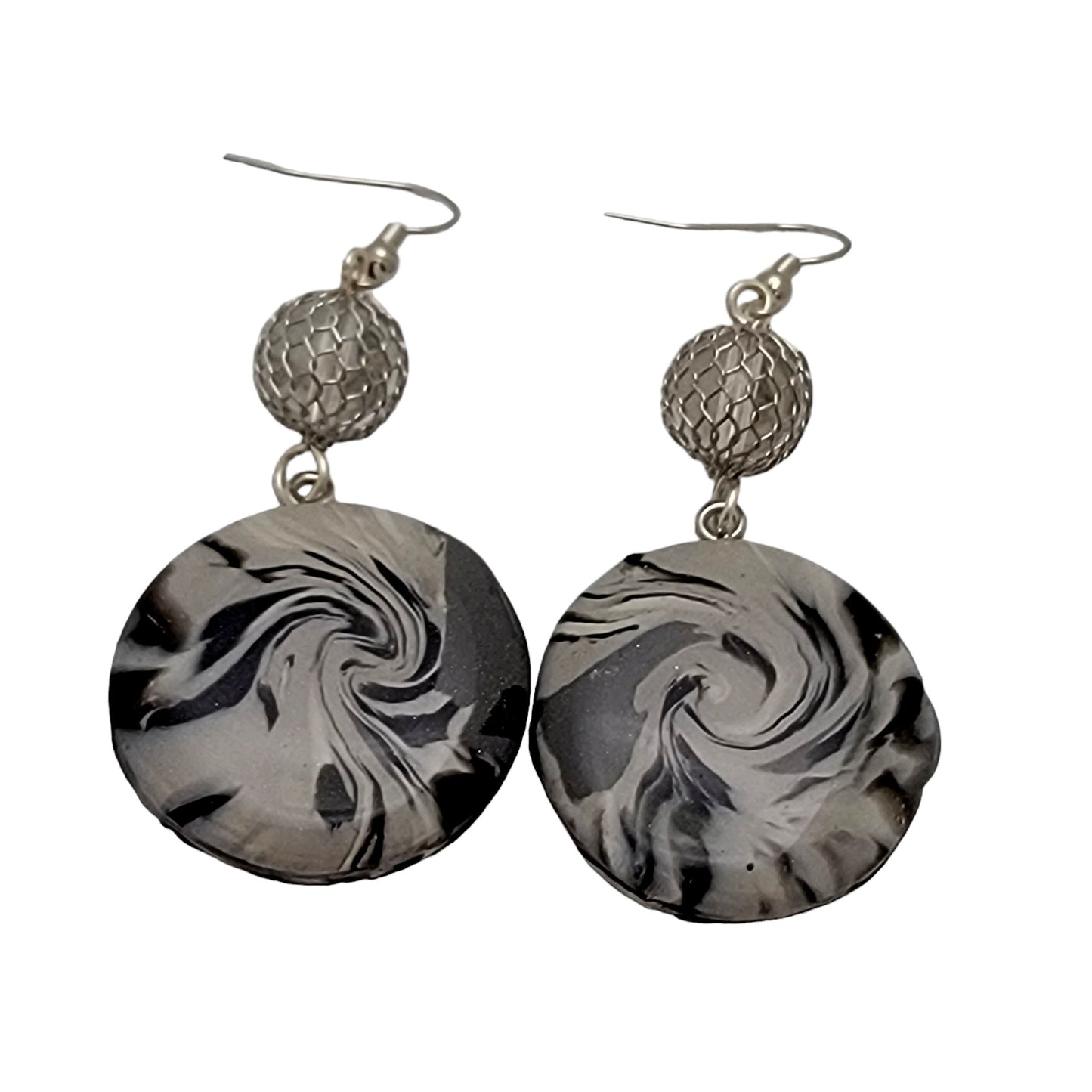 Contrast Swirl Earrings E220185