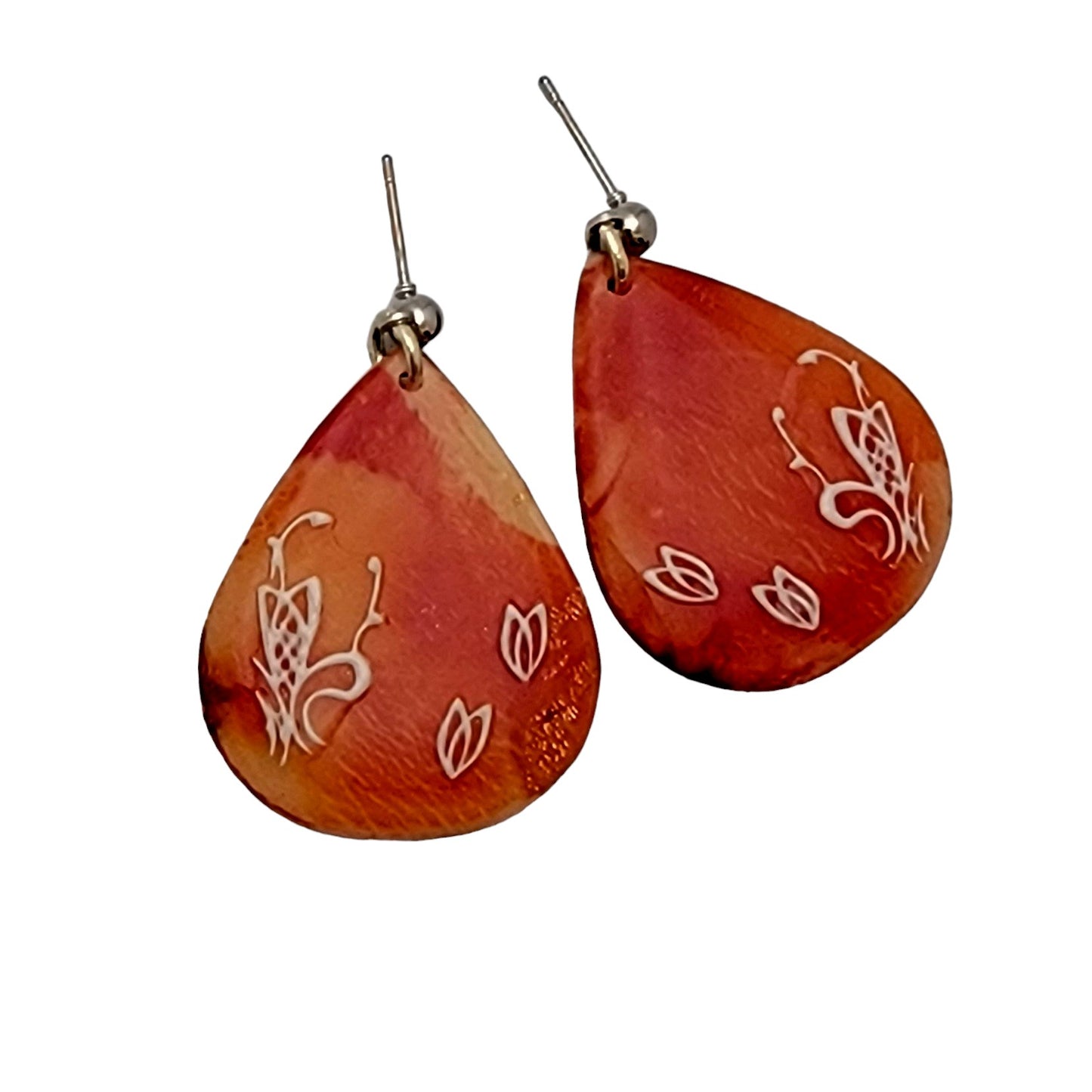 Orange Drop Earrings E220163