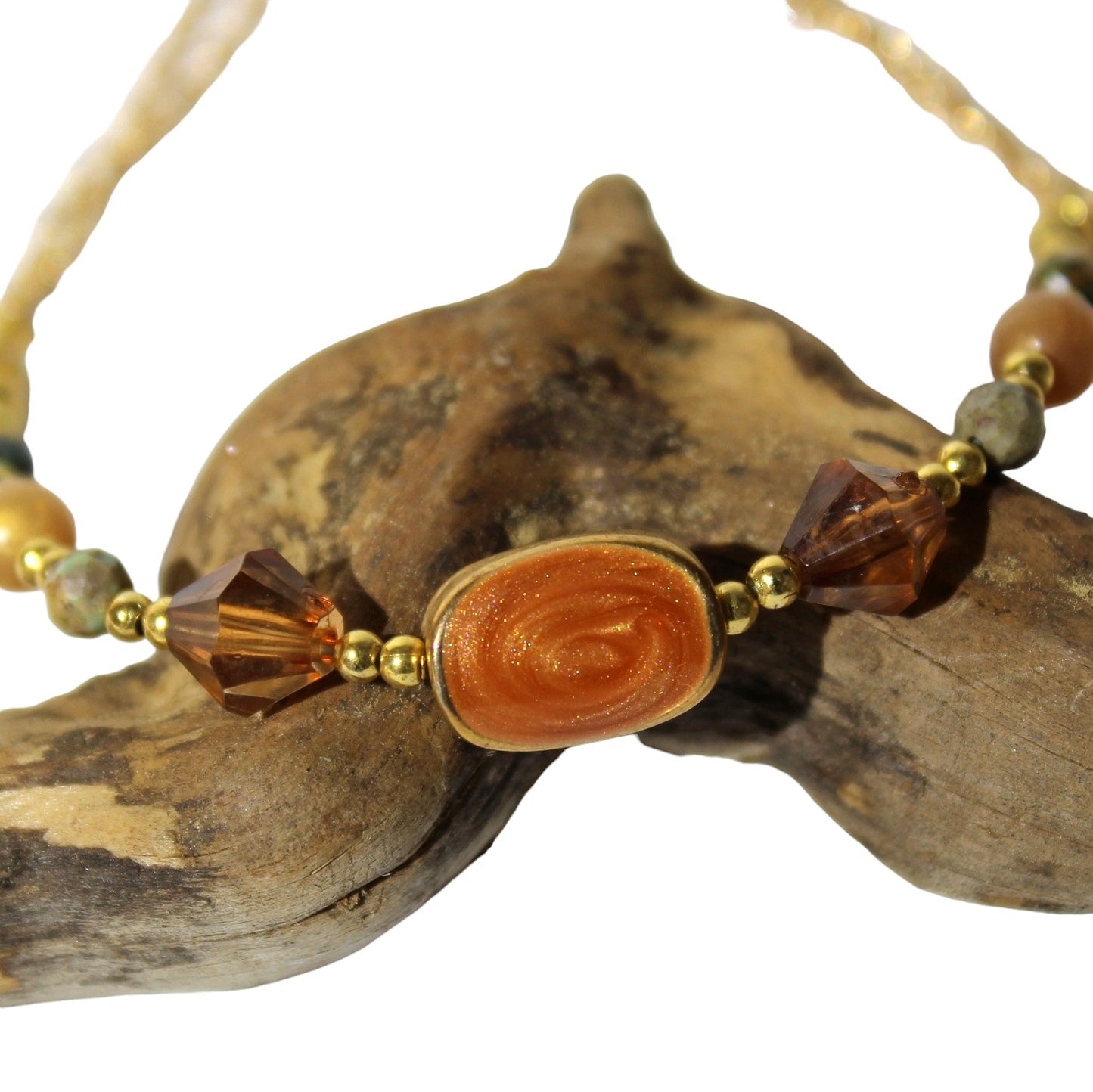 Earth toned double layer Anklet A220013