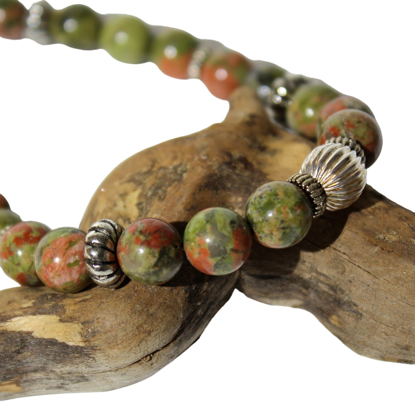 Molted Green Jasper Anklet A220026