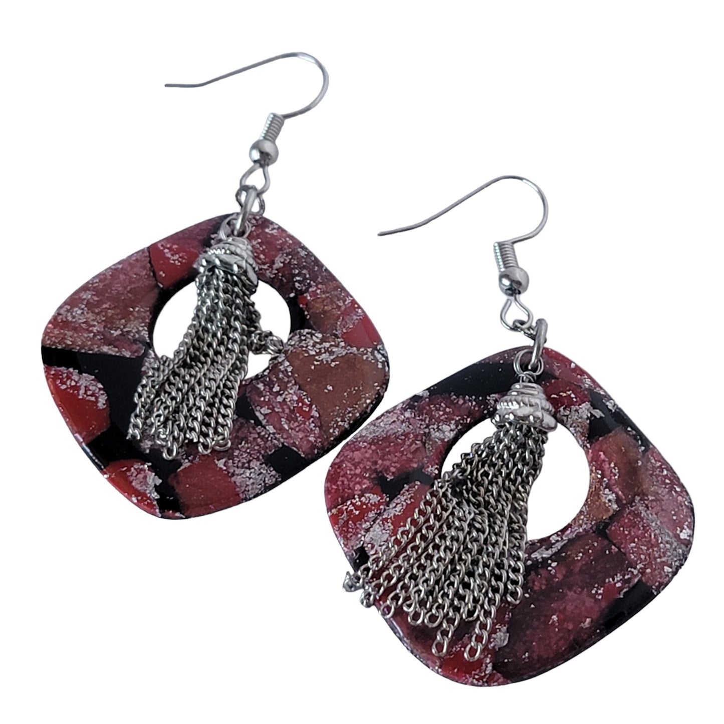 MOSIC RED AND BLACK EARRINGS 22E0190