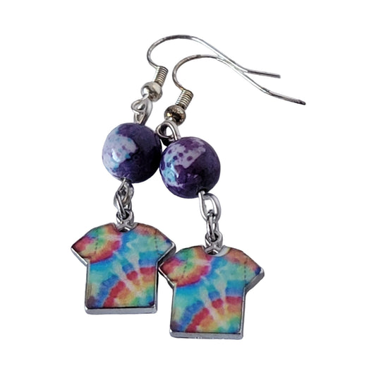 Tie-Dye T-shirt Earrings E230004