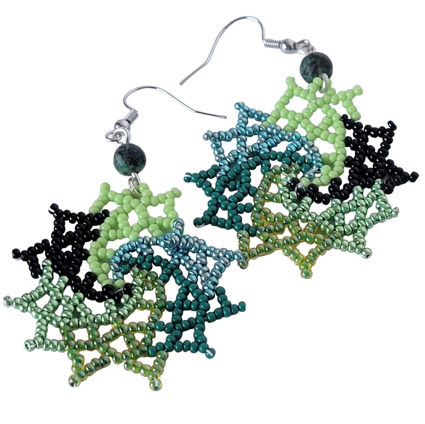 WHIRLING GREENS EARRINGS 24E0019