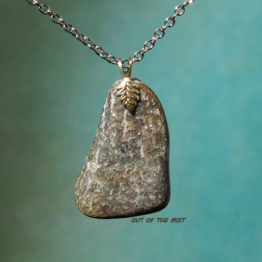 Natural Gray Stone Necklace N200152