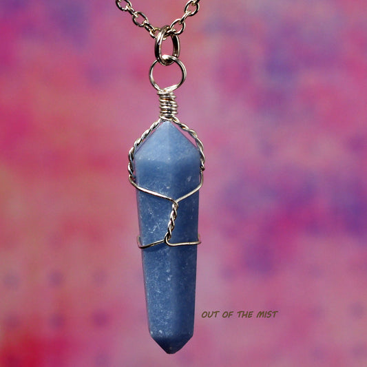 Blue Quartz Angelite Necklace N210226