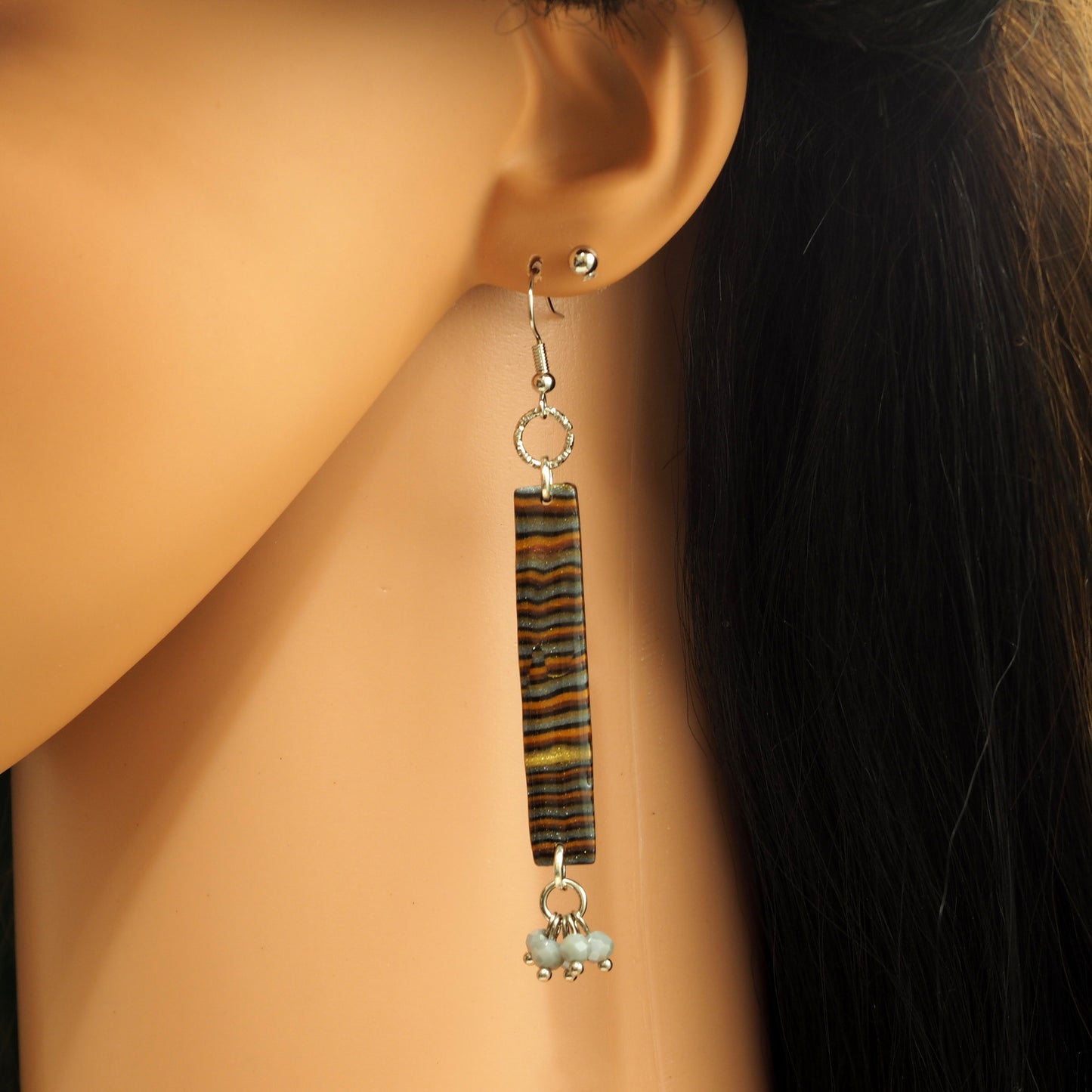 Striped Bar Earrings E220181