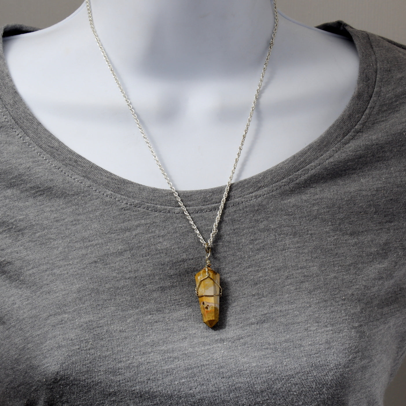 African Zebra Jasper Necklace N220025
