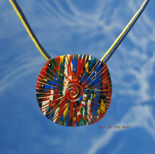 Abstract Sunburst Necklace N220122