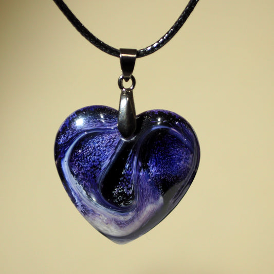 Purple Swirl Heart Necklace N220196