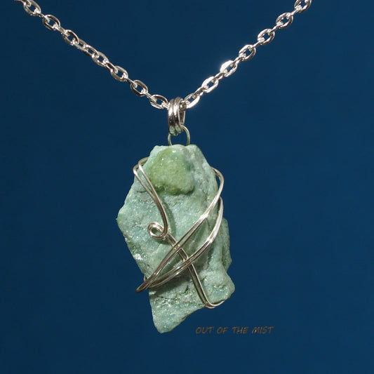 Green Fuchsite Stone Necklace  N220248