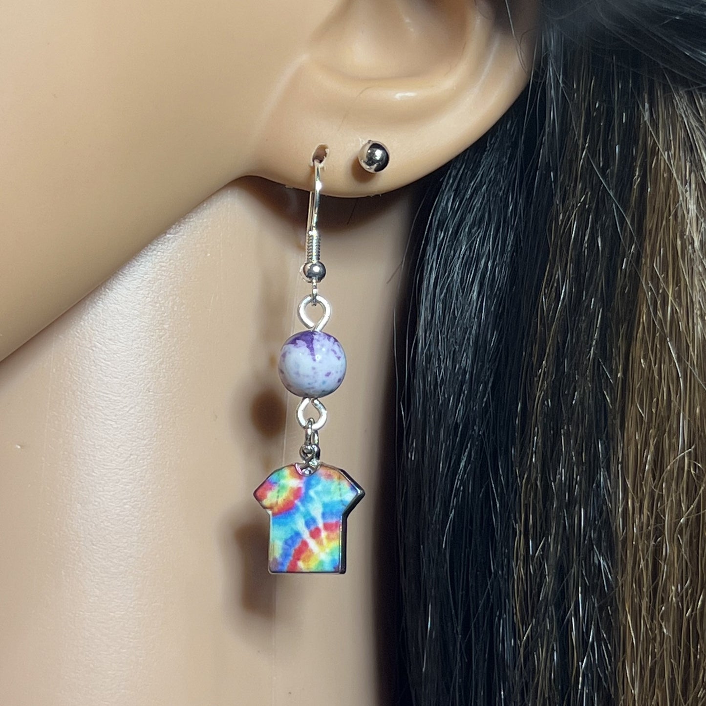 Tie-Dye T-shirt Earrings E230004